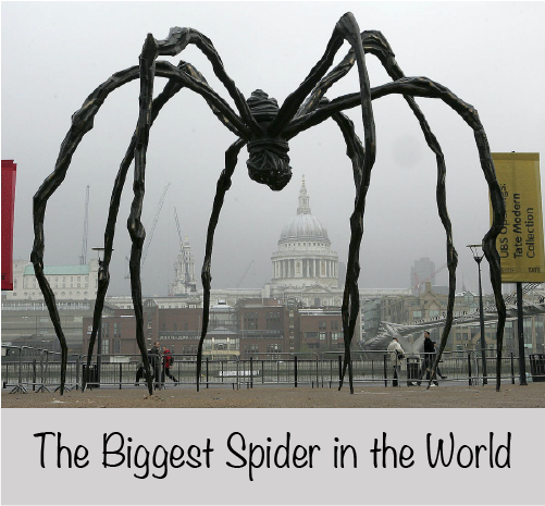 It's a big imaginary spider which is as big as a building